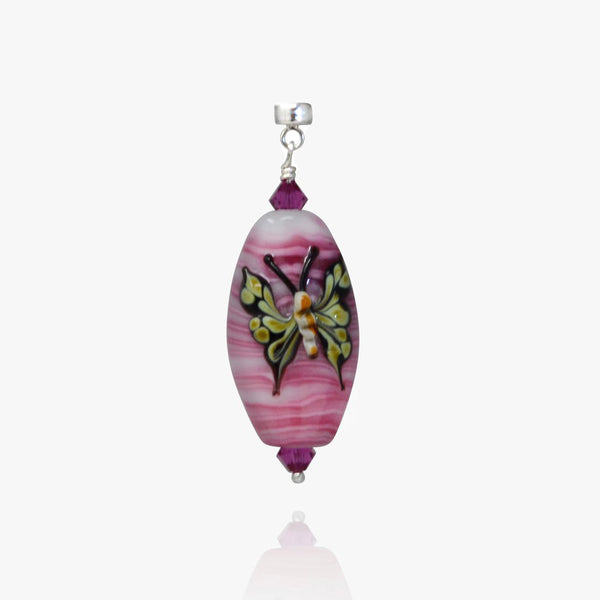 Pink Butterfly, Glass