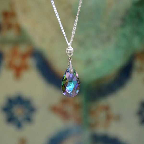 Multi Colored, Multi Faceted Pendant