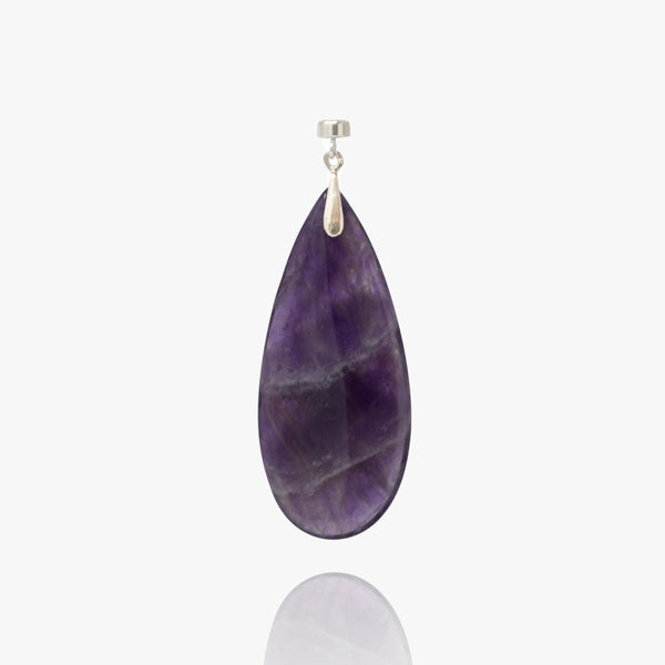 Long Purple Amethyst Pendant