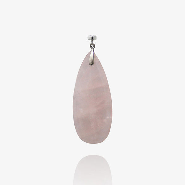 Long Rose Quartz Pink Pendant