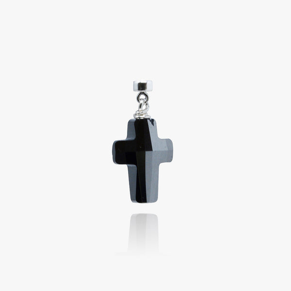 Black & Grey Crystal Cross