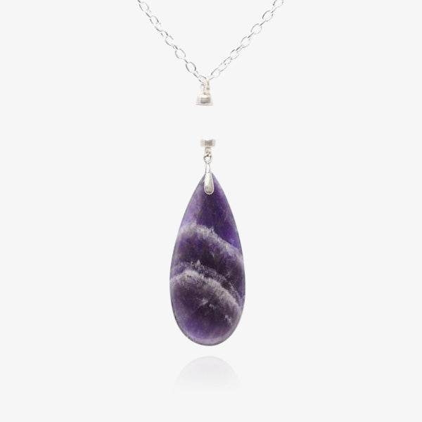 Long Purple Amethyst Pendant